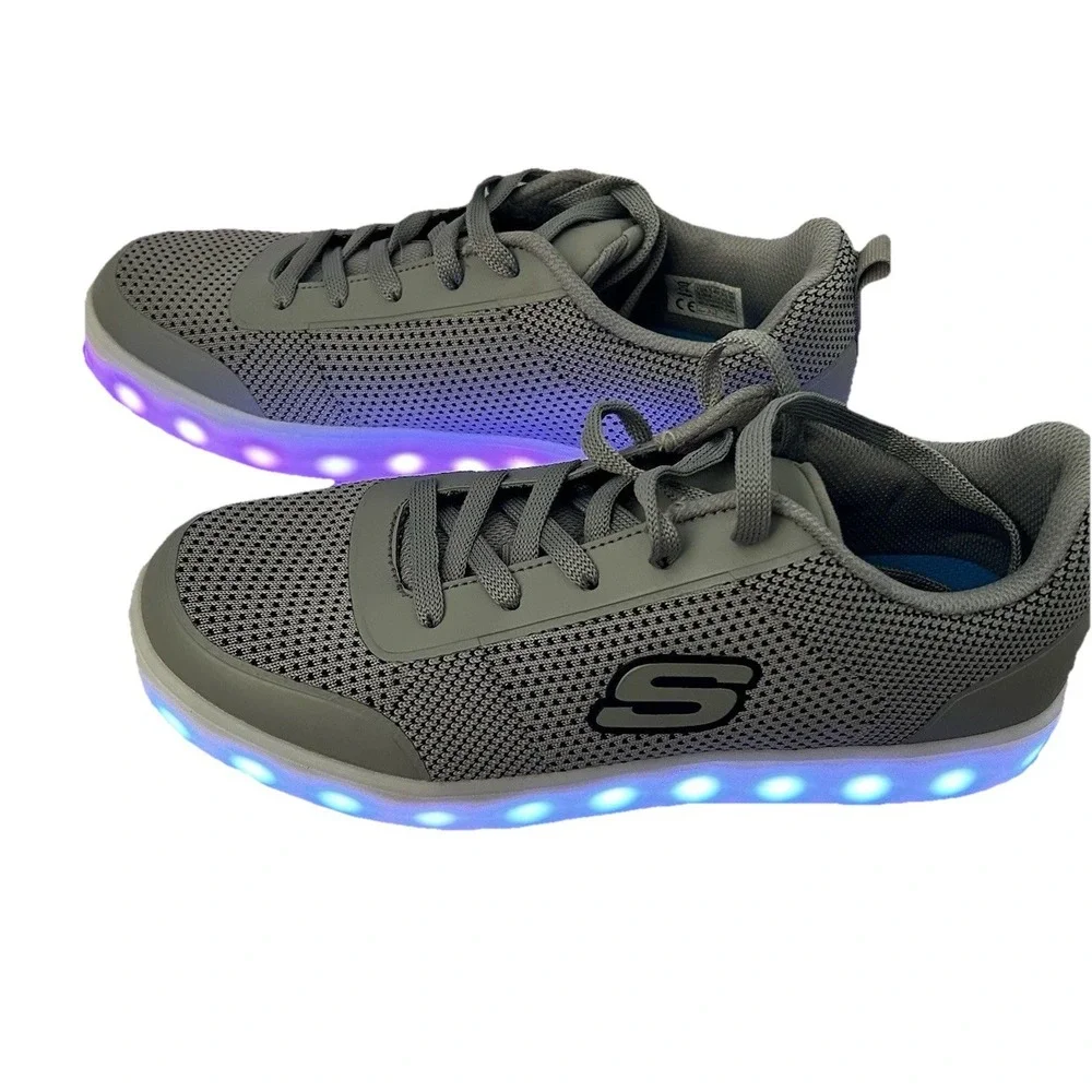 Sketchers Energy Lights‎ Grey Sneakers Multicolor Light Up Men's Shoes Sz 7.5
